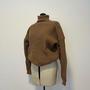 Cozy Brown Turtleneck Sweater